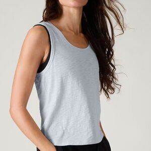 NWT Athleta Essential Slub Tank - Size: L - Color snowfall blue slub